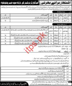 Frontier Core North KPK Jobs 2024 Veterinary Compounder, Cook Sepahi others