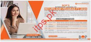 BOP Internship Leading to Return-Ship Program FY-2024