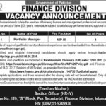 Finance Division Latest New Jobs Advertisement for Portfolio Manager