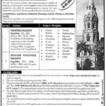 Government College University Lahore New Jobs Latest Advertisement 2024