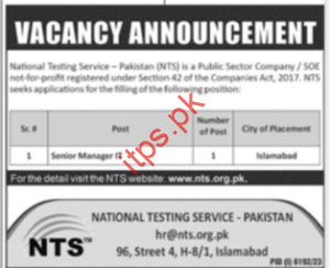 Senior Manager IT Jobs in NTS