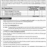 National Disaster Management Authority (NDMA) Jobs New Latest Advertisement