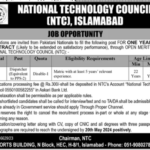 National Technology Council NTC Islamabad Nea Jobs 2024