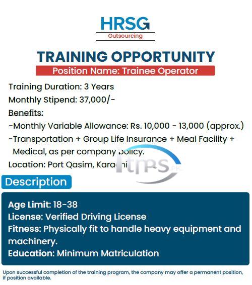 HRSG Jobs 2025 for Trainee Operator
