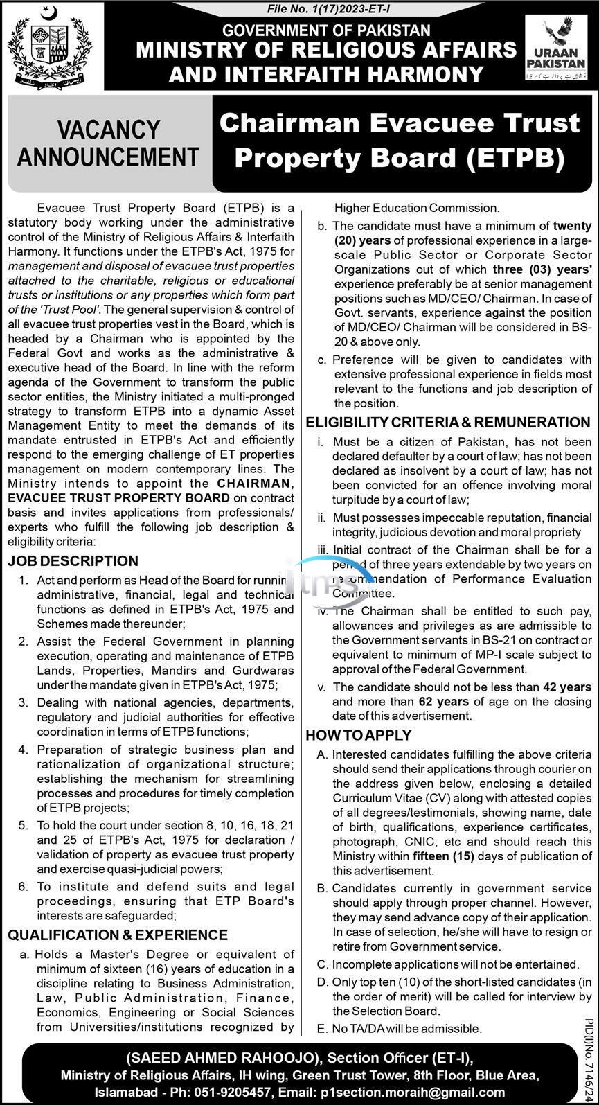 Ministry of Religious Affairs Jobs 2025